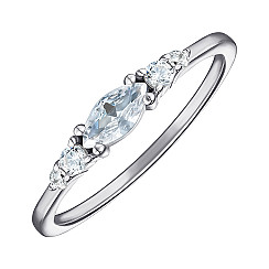 Каблучка зі срібла з фіанітами DR14978-R/12/1