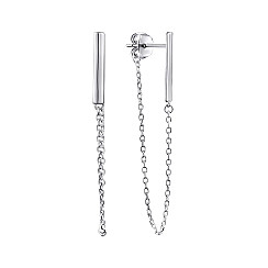 Серьги-подвески из серебра DE10369-E/12