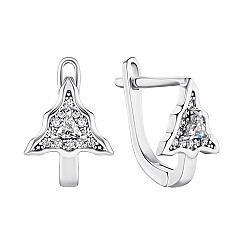 Сережки з срібла з фіанітами 1EA92011-E/12/1