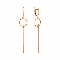 Серьги-подвески из красного золота 02754/01/0