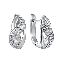 Серьги из серебра с фианитами SZDE04890-E/12/1