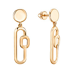 Серьги-подвески из красного золота S216320-E/01