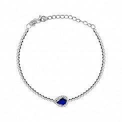 Браслет из серебра с сапфиром и фианитами NA-677-B/12/8817