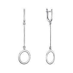 Серьги-подвески из белого золота 02996/02/1