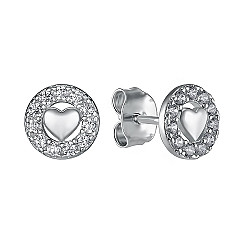 Сережки-пусети з срібла з фіанітами SZDE00544-E/12/1