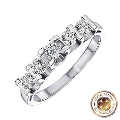 Кольцо из белого золота с лабораторными бриллиантами 53695-3.0-L/02/1/11901