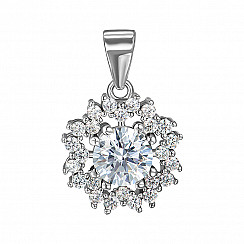 Подвес из серебра с фианитами 7P19031-P/12/1