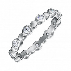 Кольцо из серебра с фианитами TA08398-R/12/1