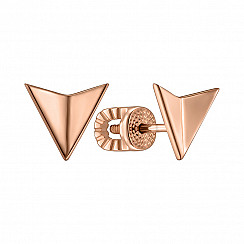 Сережки-пусети з червоного золота  22995/01/0