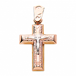 Крест Танго из красного золота 222022