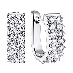 Серьги из серебра с фианитами B00066-E/12/1