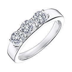 Кольцо из серебра с фианитами ISA0115-R/12/1
