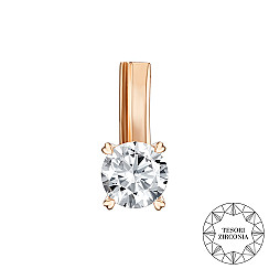 Подвес из красного золота с фианитом Tesori Zirconia 31872/01/0/4026