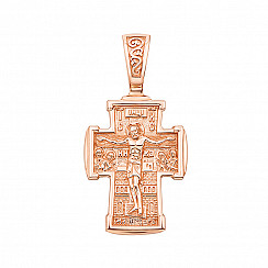 Хрест з червоного золота 31536