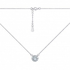 Колье из серебра с фианитами ISA0364-K/12/1