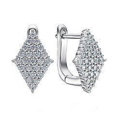 Серьги из серебра с фианитами B00010-E/12/1