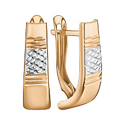 Серьги из комбинированного золота 02847/е