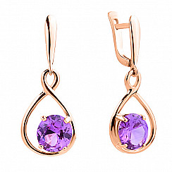 Серьги Lubavin из красного золота с александритом 018_Se_alexandrite