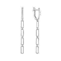 Серьги-подвески из белого золота 02433/02/1