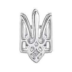 Значок зі срібла з фіанітом 4034/12/1/46