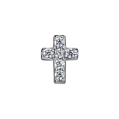 Сережка-пірсинг зі срібла з фіанітами DE00292-PI/12/1