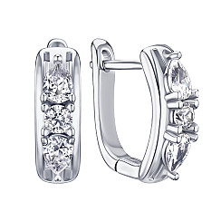 Серьги из серебра с фианитами SZDE04986-E/12/1
