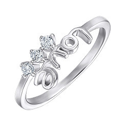 Кольцо из серебра с фианитами RI39060-R/12/1
