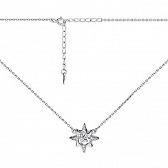 Кольє з срібла з фіанітом 2D12027-L/12/1