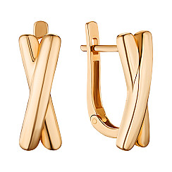Сережки з червоного золота  F-384-E/01