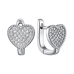 Серьги из серебра с фианитами B00041-E/12/1
