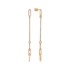 Серьги-подвески из красного золота 23532/01/0