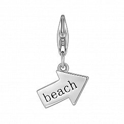 Брелок срібний з написом beach GP01729A-P/12