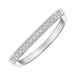 Каблучка із срібла з фіанітами SZDR15622-R/12/1