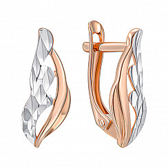 Серьги из комбинированного золота 22185/01/3