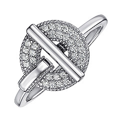 Кольцо из серебра с фианитами ML14493A-R/12/1