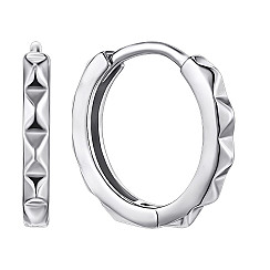 Сережки-кільця зі срібла  AE03257-E/12
