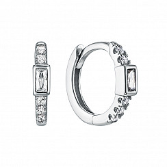 Сережки з срібла з фіанітами B03645-E/12/1