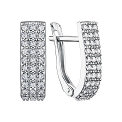 Серьги из белого золота с фианитами 23469/97/1/3
