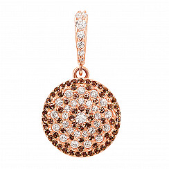 Підвіска з червоного золота з фіанітом 31215/кор