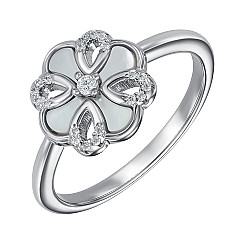 Каблучка із срібла з фіанітами HJR-2157-S-R/12/1090