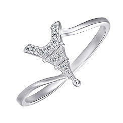 Кольцо из серебра с фианитами RI38988-R/12/1