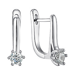 Серьги из серебра с фианитом B02030-E/12/1