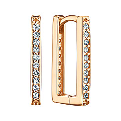 Серьги-кольца из красного золота с фианитами UZ29076204: цена