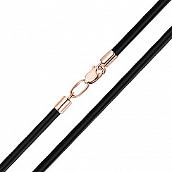 Браслет з червоного золота з каучуком 07101/1