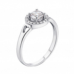 Серебряное кольцо с фианитами PSS0279-R