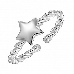 Срібне кільце з розімкнутою шинкою 2R25102-R/12