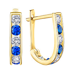 Сережки з червоного золота з фіанітами UZ77942: ціна, розмір