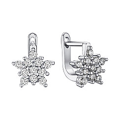 Серьги из серебра с фианитами 1EA104797-E/12/1