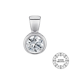 Подвес из белого золота с фианитом Tesori Zirconia 31325/02/1/4028