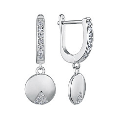 Серьги из серебра с фианитами 2E27319-E/12/1